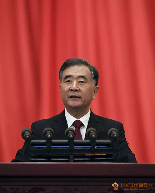 汪洋在全国政协常委会工作报告中,关于宗教工作说了什么?